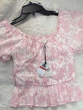 Sincerely Jules Light Pink Floral Peplum Blouse